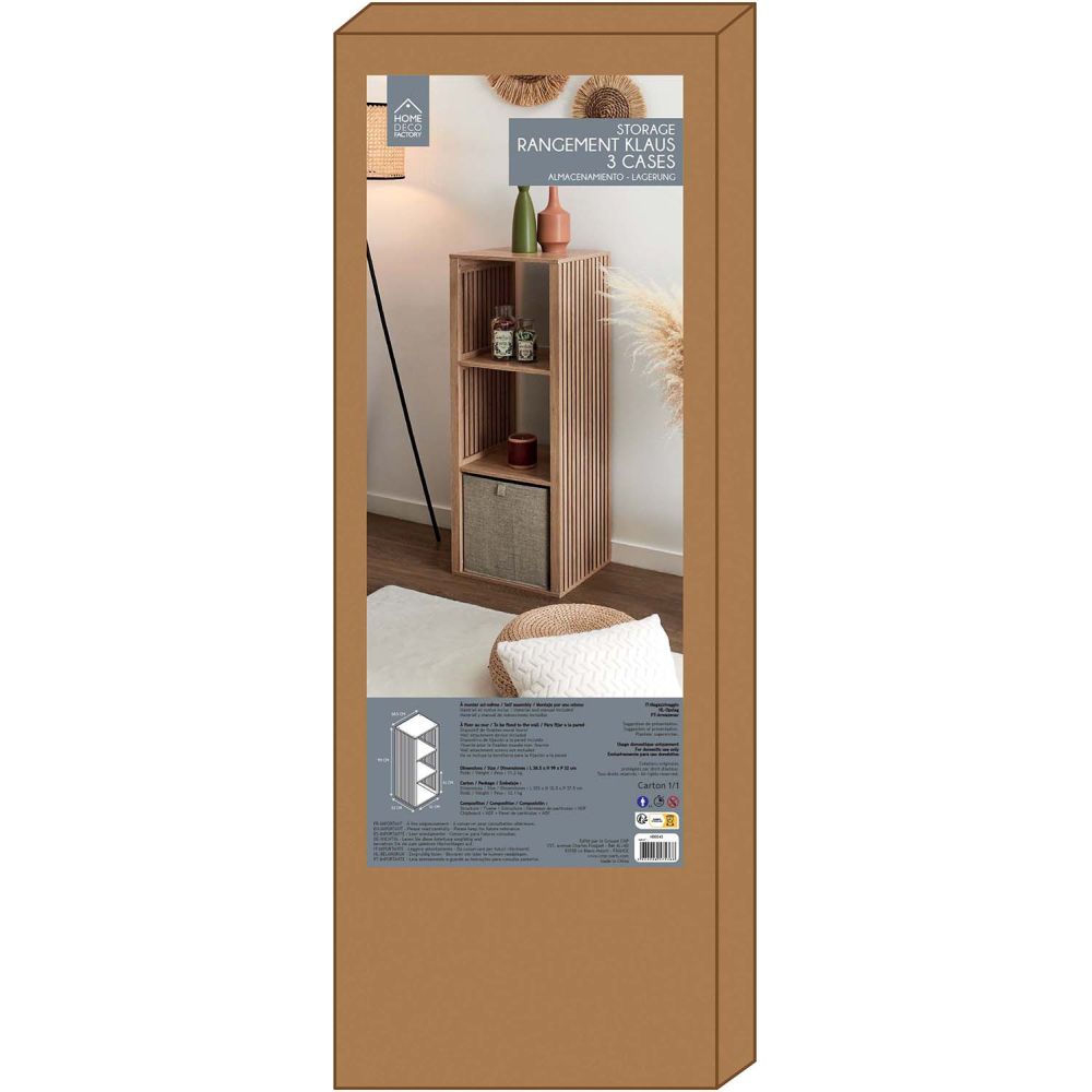 Bibliothèque pour Séjour en MDF Marron H. 99 x l. 38.5 x P. 32 cm - 8