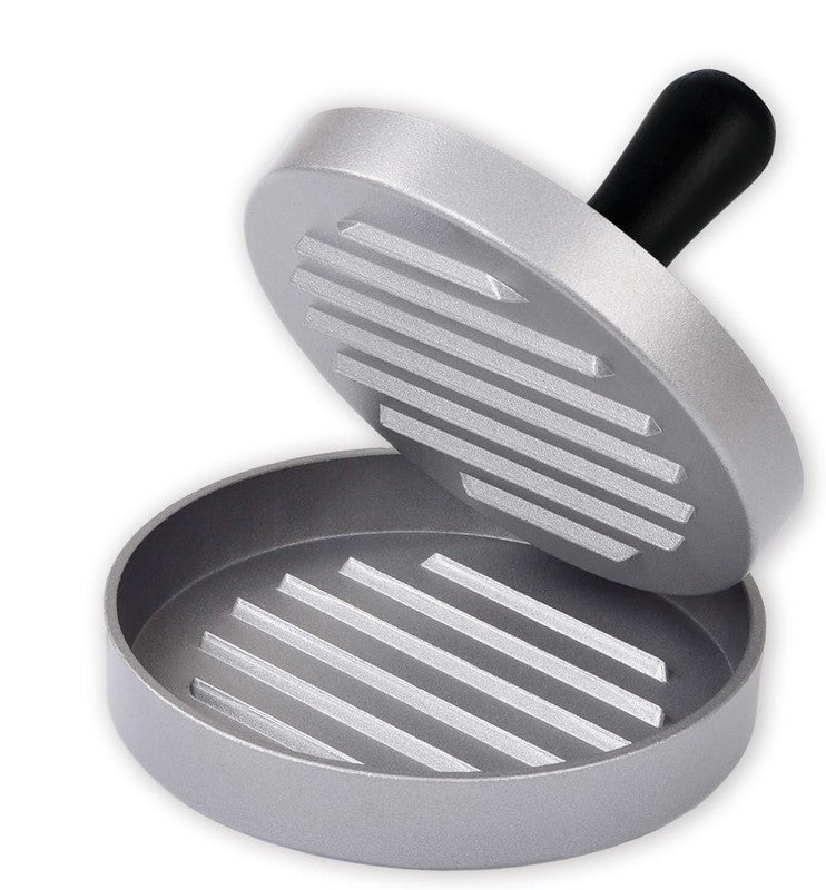 Presse à Gril En Fonte 16.5 Cm – Smash Burger Parfait, Steak Bacon Saucisse – Poignée Silicone Anti-Chaud – Cuisson Uniforme & Saine