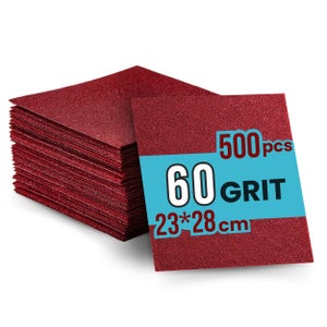 Papier De Verre Silex Grain 120 - Lot De 50 Feuilles 230x280 Mm - Pour Ponçage Bois, Plâtre, Peinture