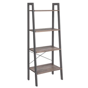 Scaffale a scala a 5 livelli / Scaffalatura rustica / Scaffalatura inclinata fatta a mano / Legno di recupero / Libreria rustica / Espositore per piante / THE PISA - Italia