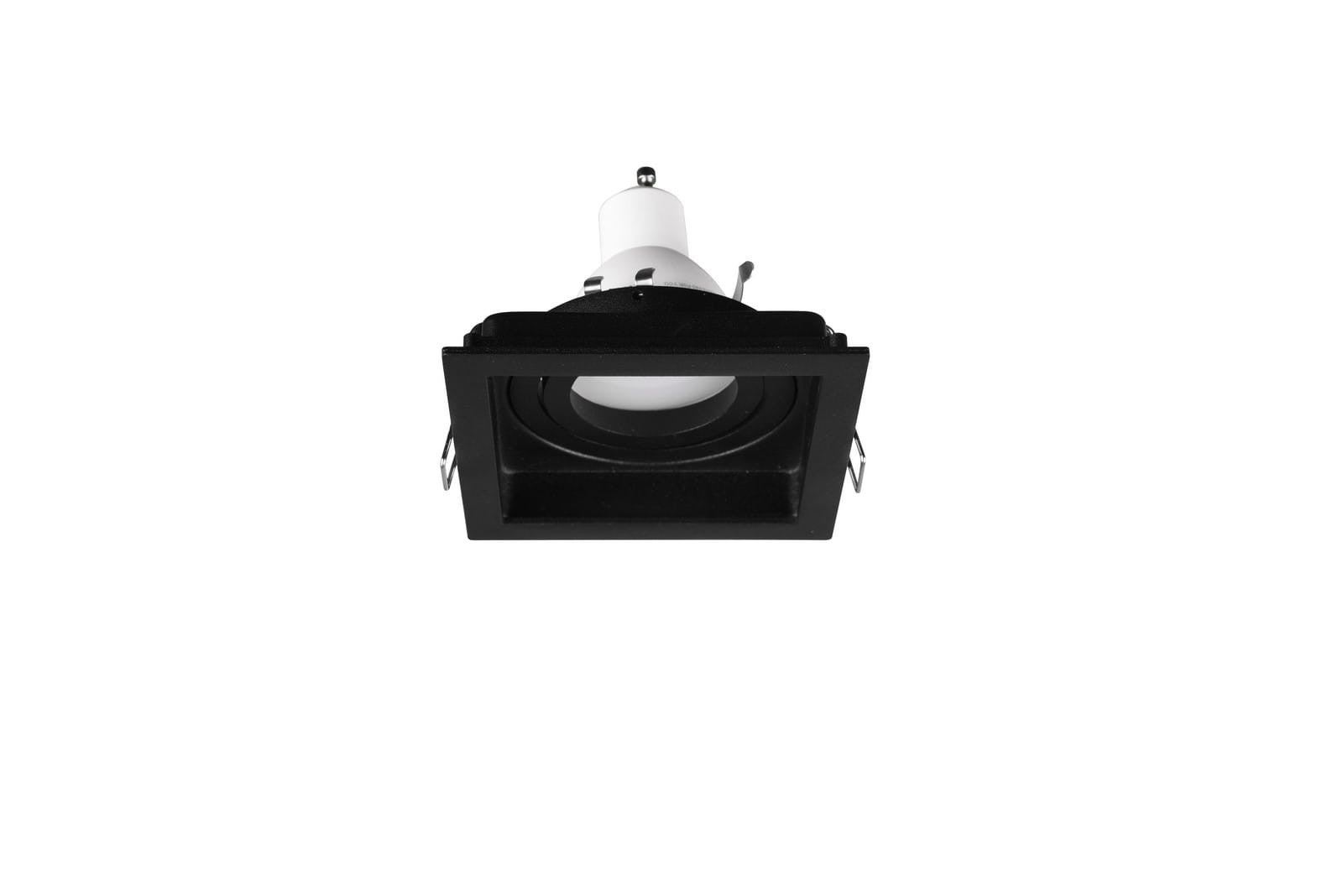 Oprawa sufitowa wpuszczana podtynkowa Kenai czarna 1xGU10x15W kwadratowa ruchoma IP20 wym: 9,2 x 9,2 cm metal Trio - 3