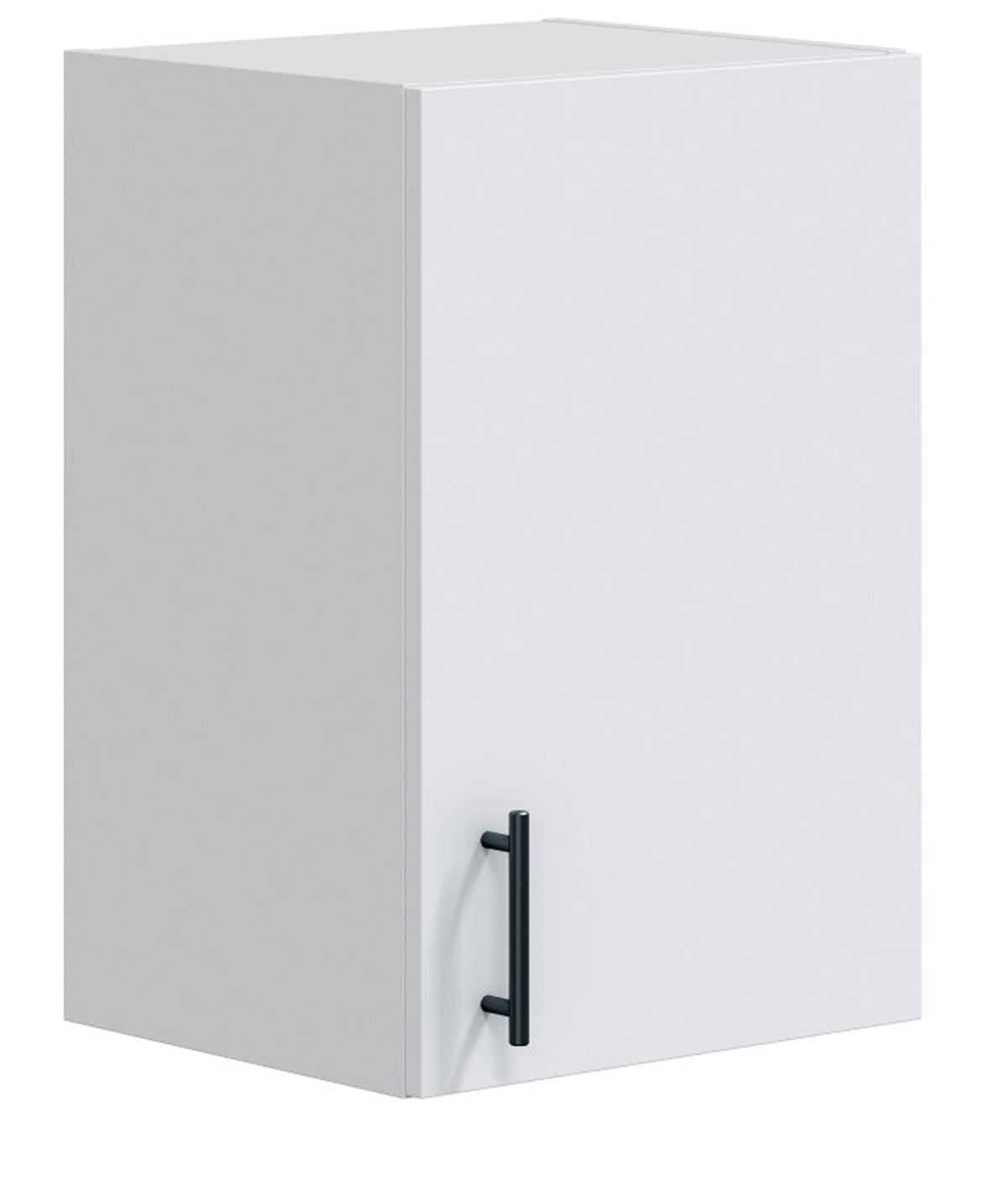 Meuble à suspendre, meuble haut de cuisine mural avec 1 porte coloris blanc brillant - hauteur 59 x longueur 40 x profondeur 34 cm - 3