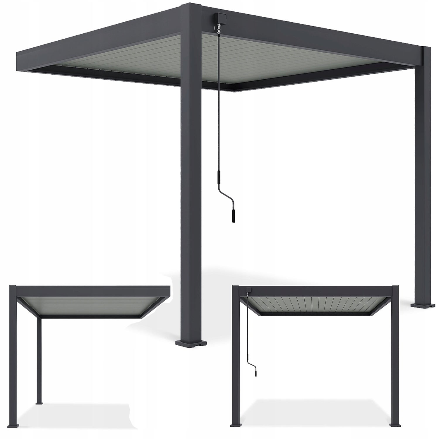 Pergola Ogrodowa Przyścienna Na Taras Elegance Wall 3x3 Gutroof Zadaszenie 1 szt