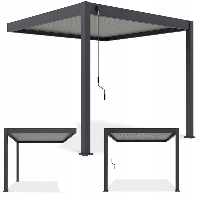 Pergola Ogrodowa Przyścienna Na Taras Elegance Wall 3x3 Gutroof Zadaszenie 1 szt