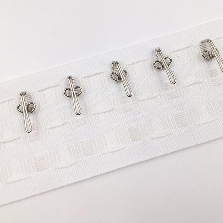 Ganci Per Tende In Metallo Yuhman - Confezione Per Tendaggi A Nastro