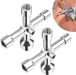 Service Utility Meter Key Gas Electric Box Cupboard Cabinet Triangle Reading DIY - Foto 12