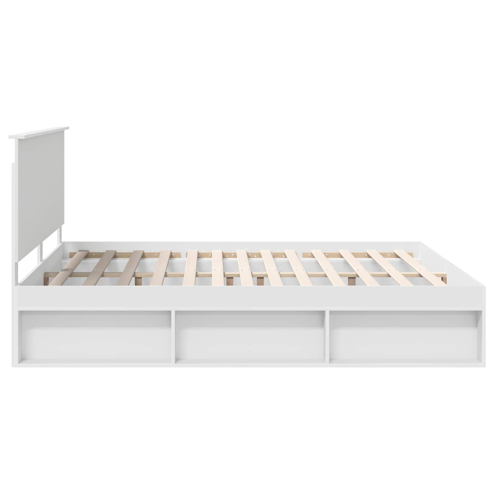 Cadre de lit Blanc 180 x 200 cm Pin massif - 8