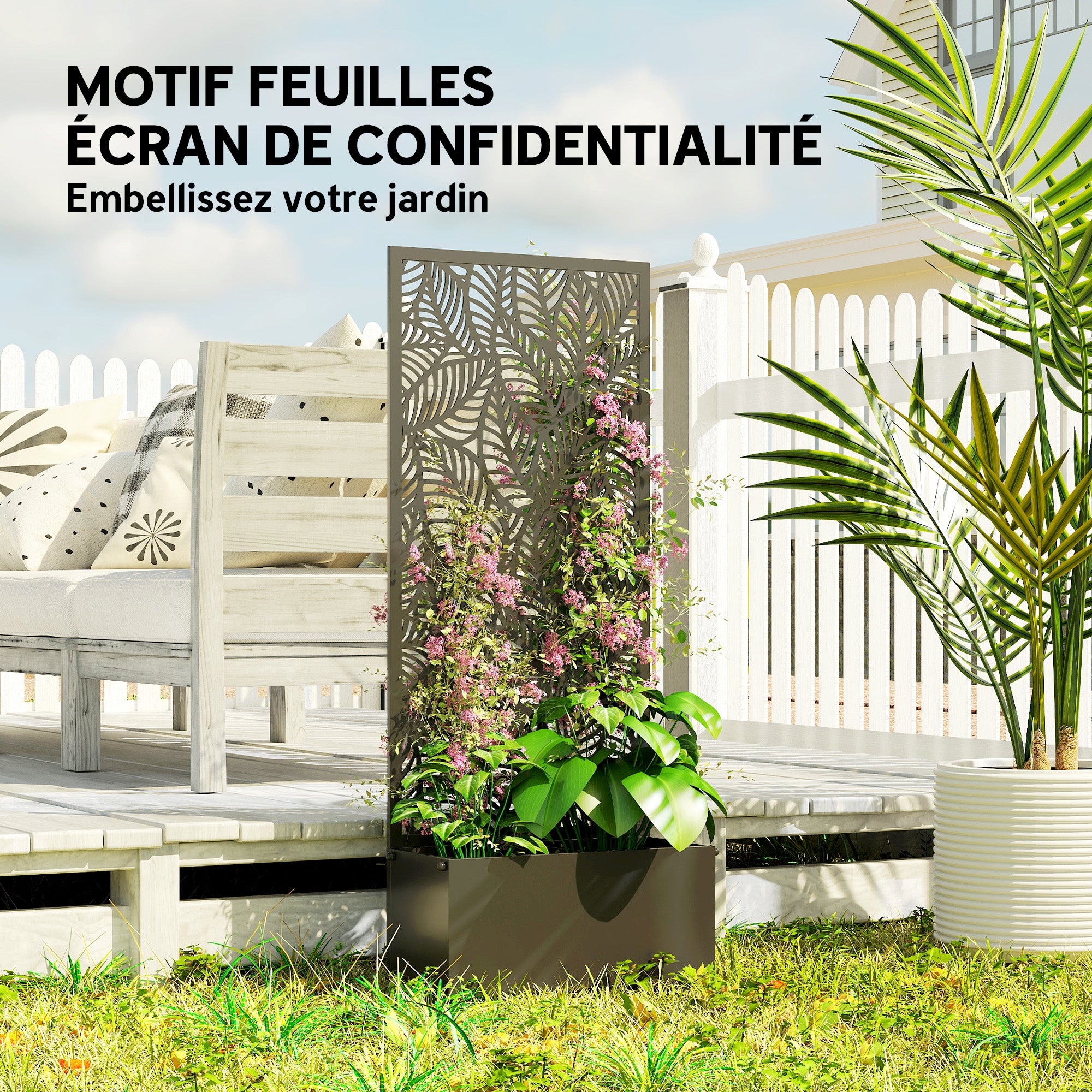 Jardinière surélevée avec treillis métal Outsunny - 5