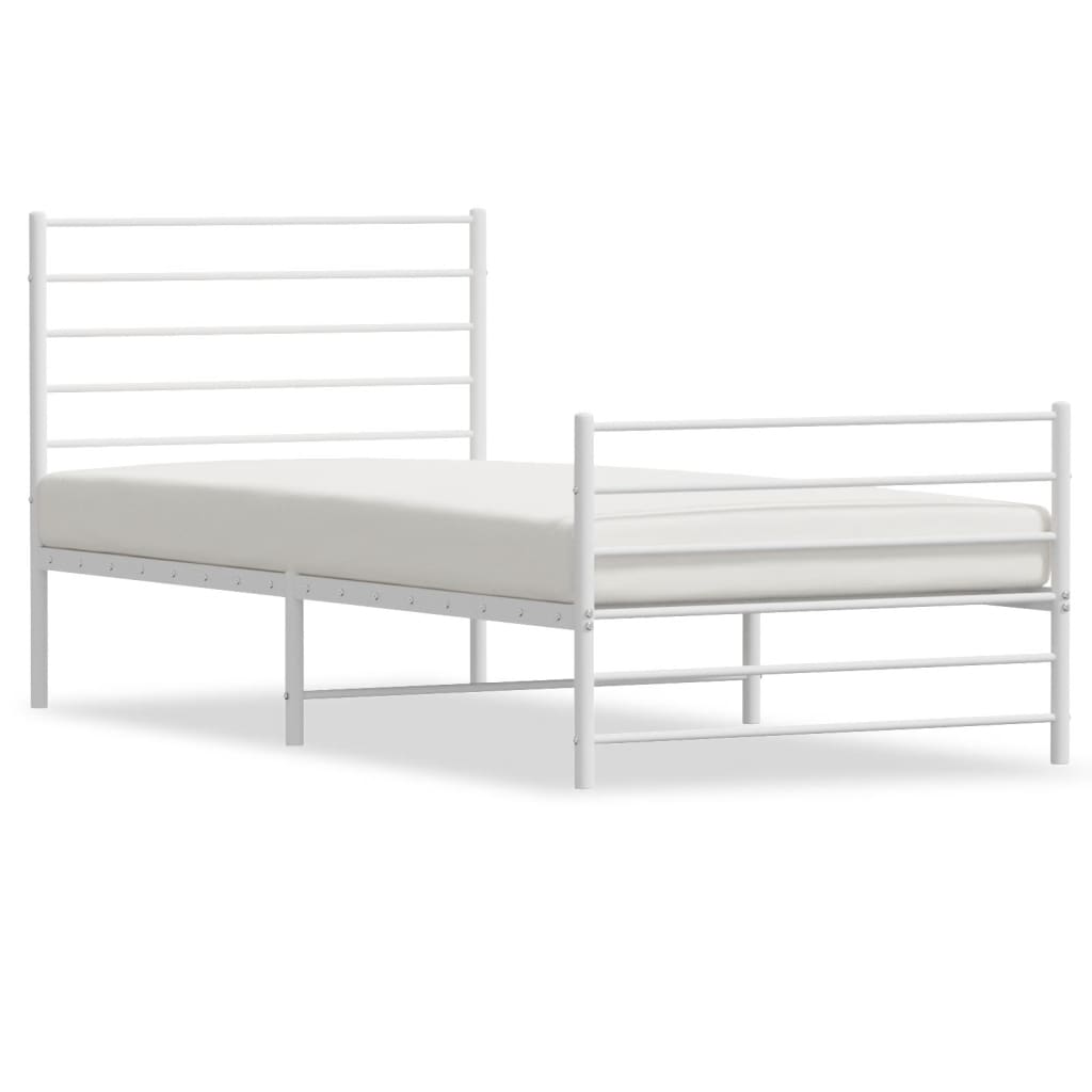 Lit Banquette / Canapé-lit 1 Personne 90x190 Cm - Cadre En Métal Blanc Renforcé - Pour Salon, Bureau, Chambre D'enfant - Assemblage Rapide
