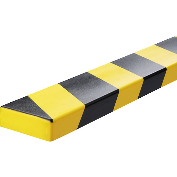 DURABLE | Profilo paracolpi per superfici | tipo S18 | profilo da 1 m | largh x alt 73 x 18 mm | giallo / nero