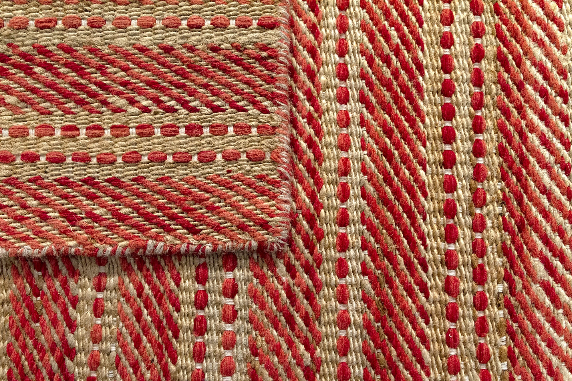 Hamid - OLIVIA ROUGE 350x250cm - Grand tapis décoratif en jute, extra large, pour salon, salle à manger, chambre - 4