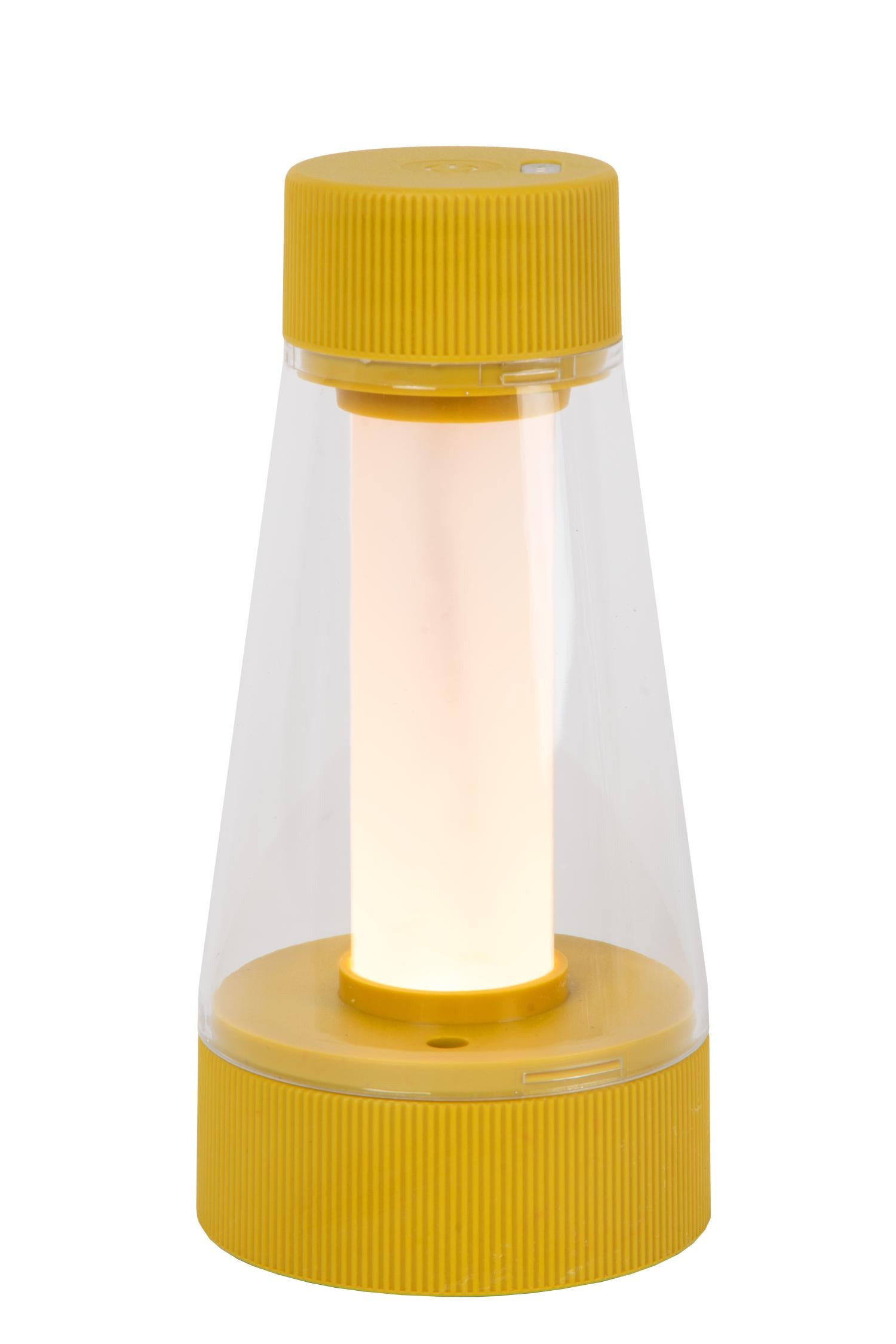 Lampa stołowa akumulatorowa żółta eklektyczna wbudowany LED Lorali Lucide
