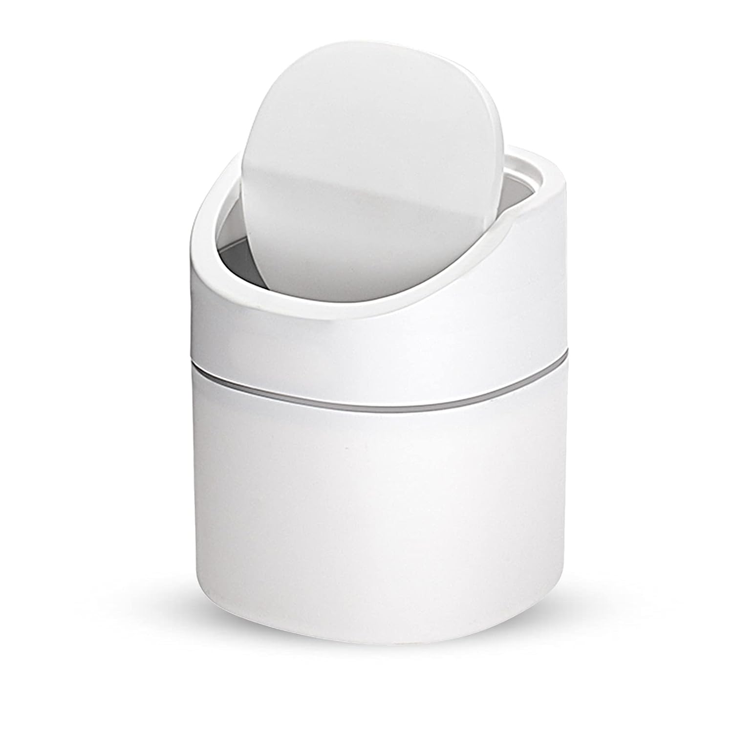 Operitacx 2 pattumiera zincata con coperchio, mini cestino per la secchio spazzatura, in metallo, con coperchio, mini bidone differenziata spazzatura da tavolo, cestino bagno, in metallo, co