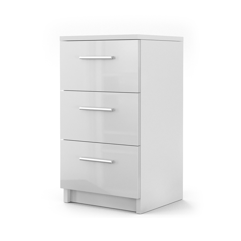 JULIA - Table de Chevet - Table de Nuit - 1 Tiroir - Blanc Matt H45cm