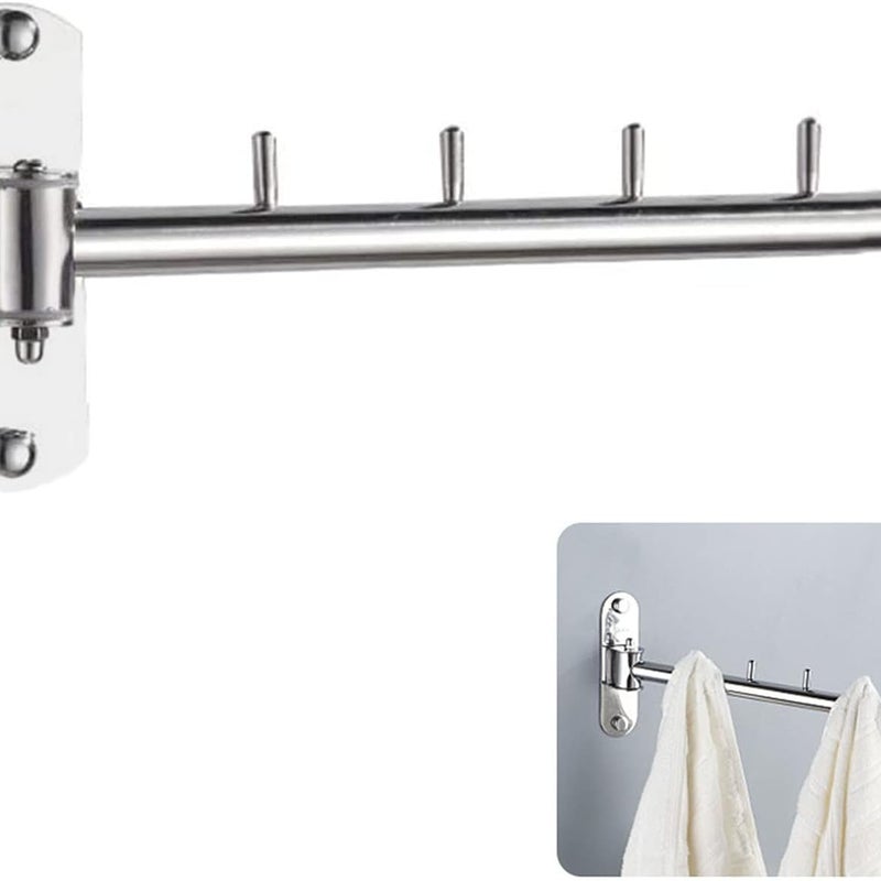 Wieszak na ubrania ze stali nierdzewnej z obrotowym ramieniem Składany wieszak ścienny Wieszak na ubrania Składany wieszak ścienny na ubrania