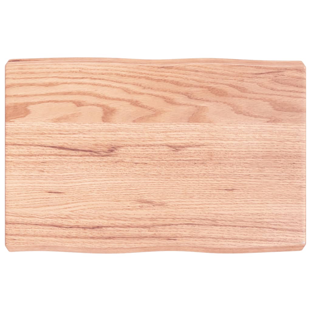 Blat stołu z obrobionego drewna z naturalnym brązowym brzegiem 60x40x(2-6) cm