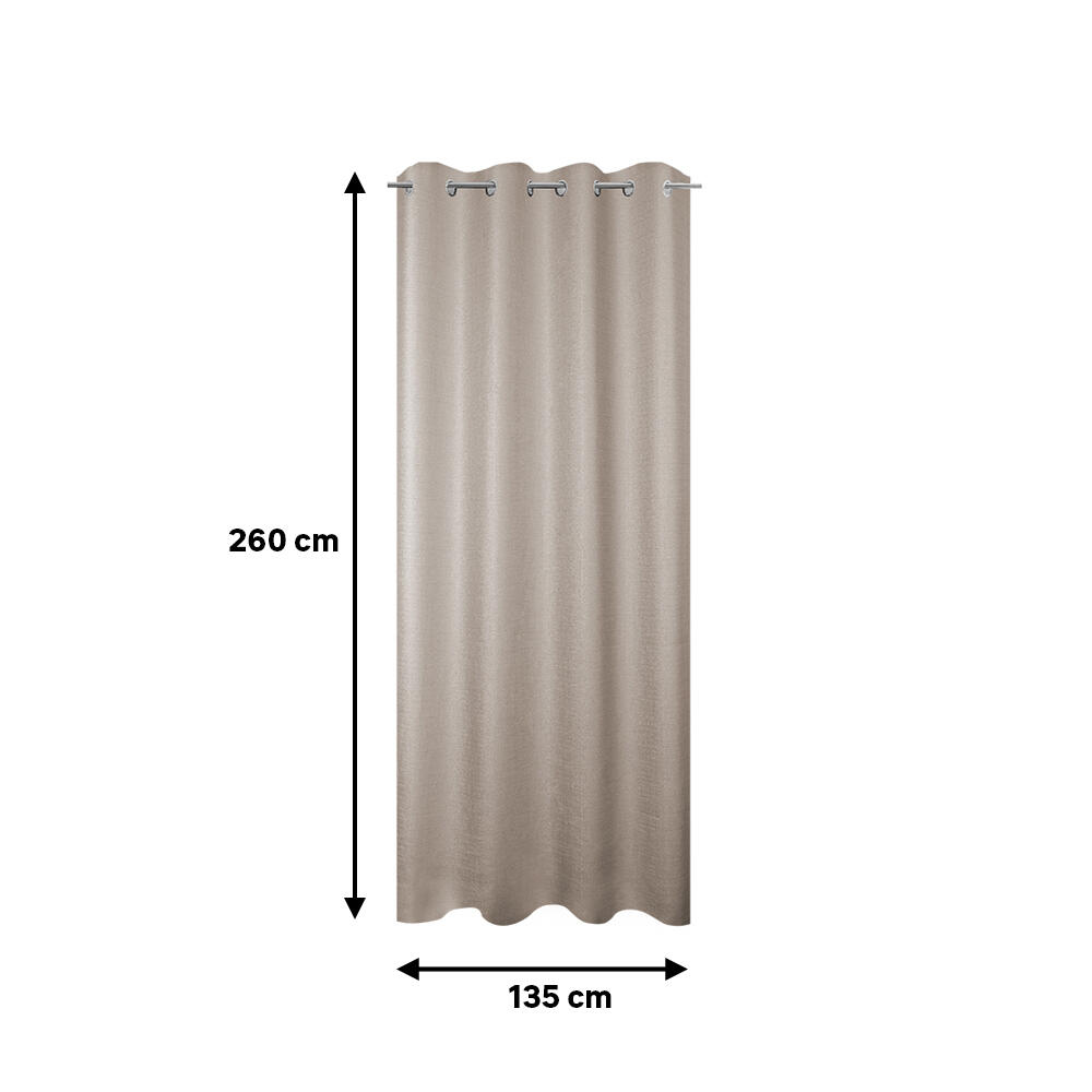 Zasłona zaciemniająca termiczna Dario, taupe, wys. 260 x szer. 135 cm INSPIRE - 2
