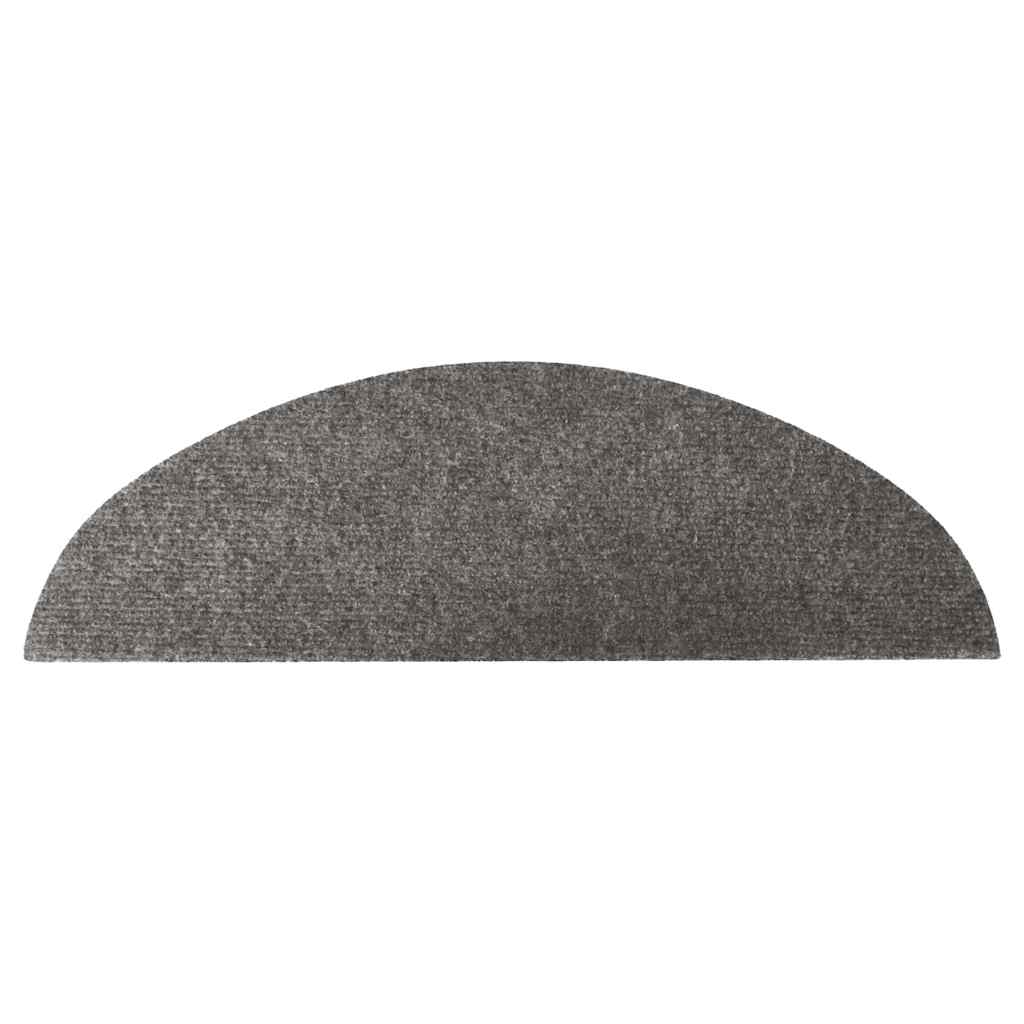 vidaXL Tapis d'escalier auto-adhésifs 20 pcs gris 56x17x3 cm - 6