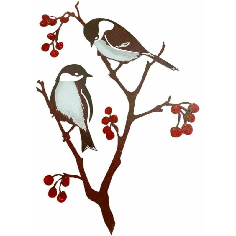 Metalowa ozdoba ogrodowa w kształcie ptaka