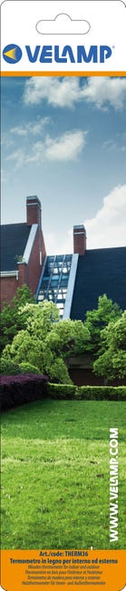 Termometro Da Interno/Esterno VELAMP In Legno - 26,5 Cm, Scala Da -10 A +50°C, Design Elegante - Foto 7