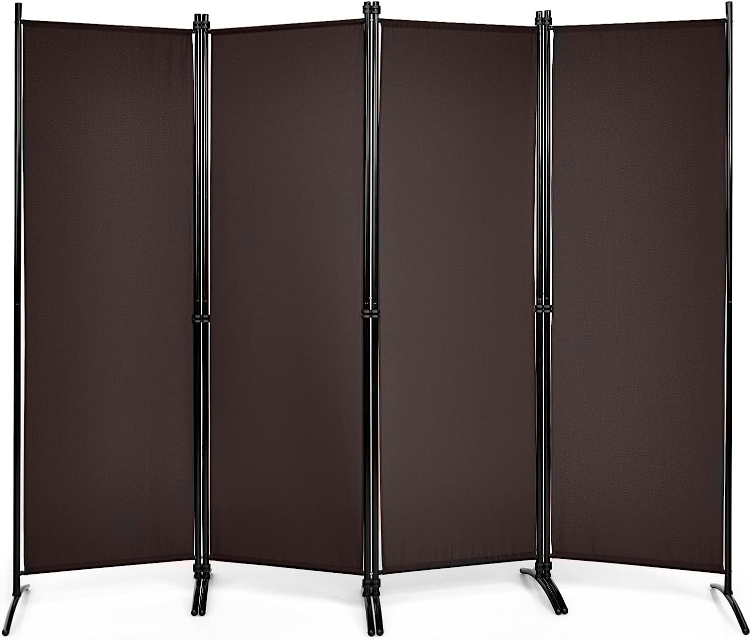 Ścianka działowa, 220 x 173 cm, składany parawan, ochrona przed wzrokiem, 4-częściowa, parasol ścienny z metalu i poliestru, do domu, biura, na taras