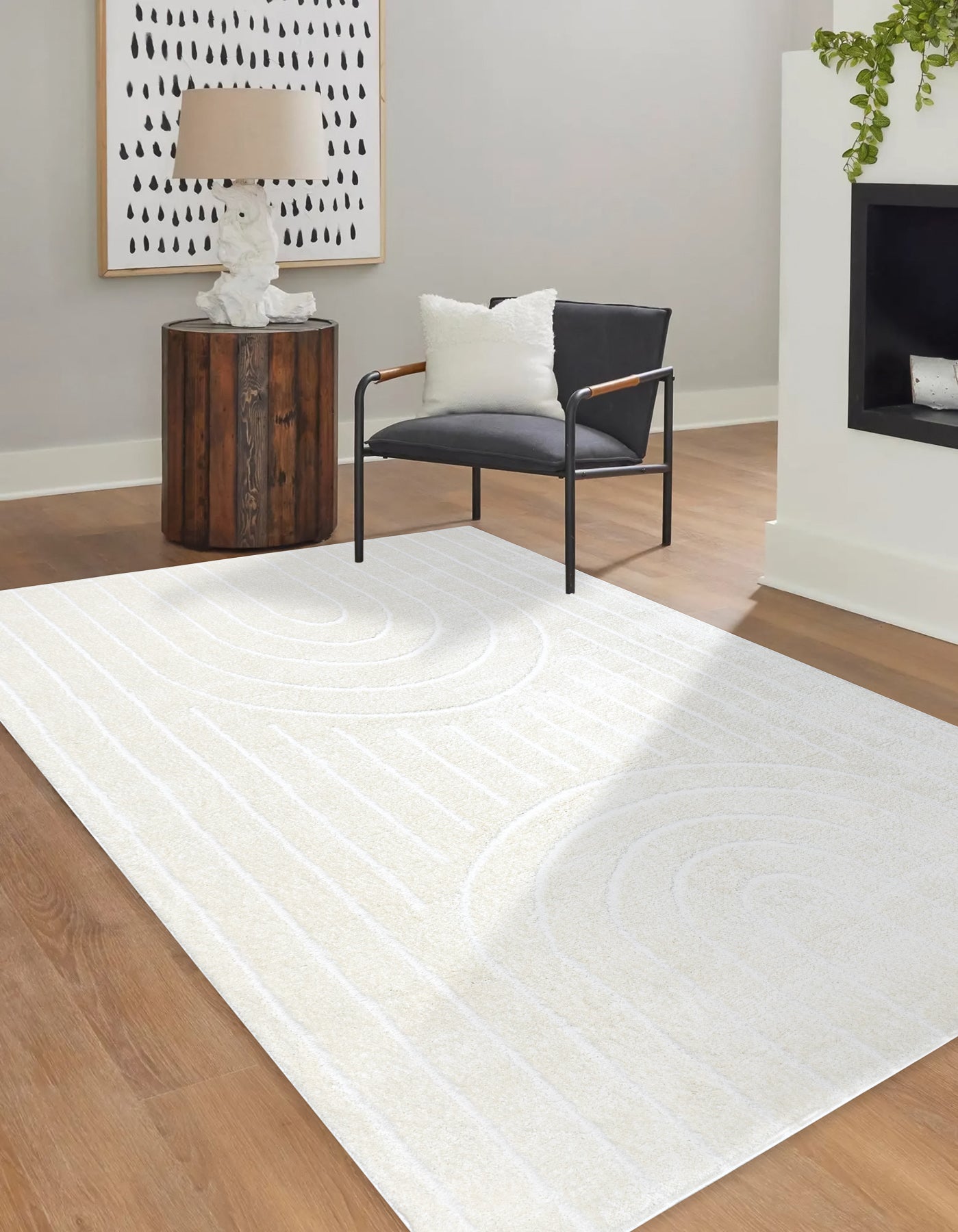 Tapis moderne MODE 8494 géométrique crème 140x190 cm - 4