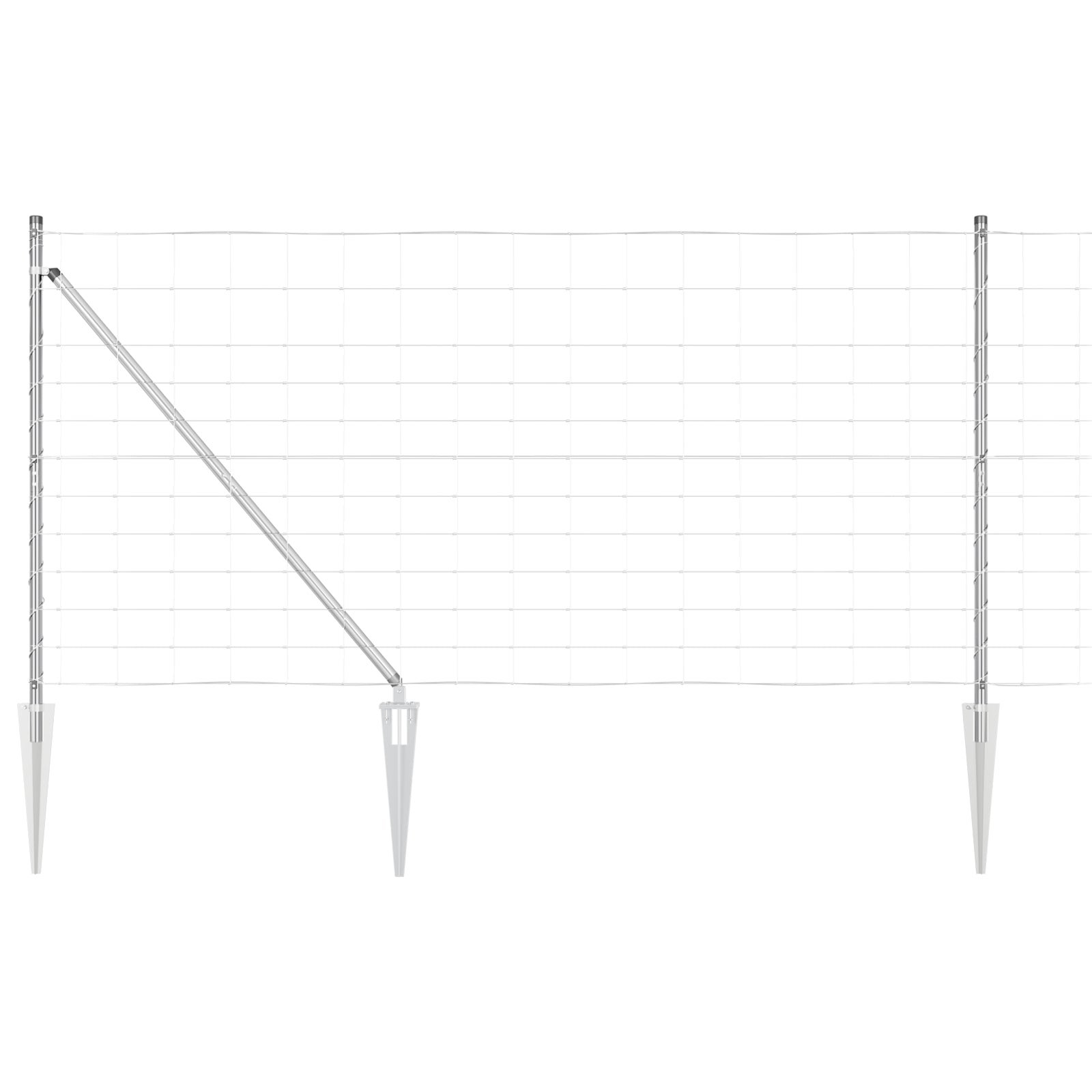Słupek ogrodzeniowy. Galwanizowany 50 x 1,2 m Stal vidaXL