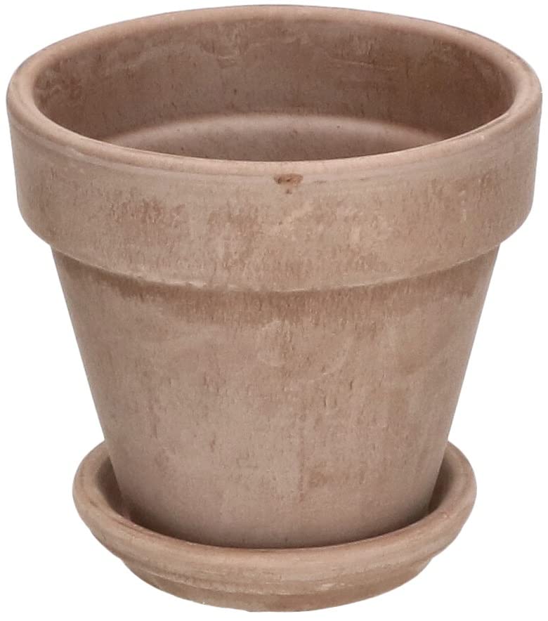 Doniczka gliniana ogrodowa ⌀ 31cm donica mokka ceramiczna na kwiaty rośliny - KOTARBAU - 3