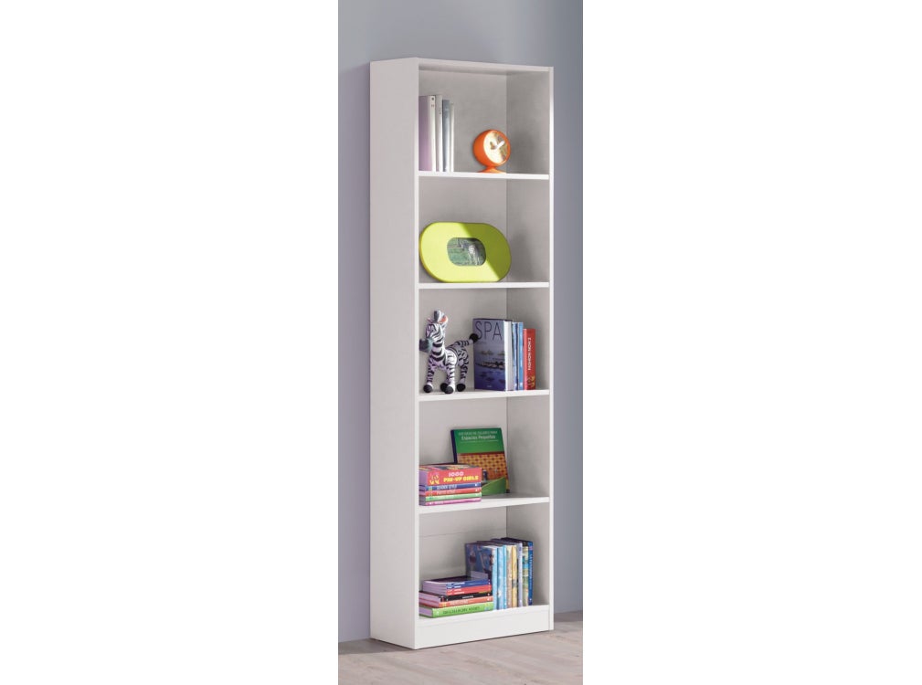Bibliothèque pour Chambre enfant en melaminé Blanc H. 180 x l. 25 x P. 25 cm - 4
