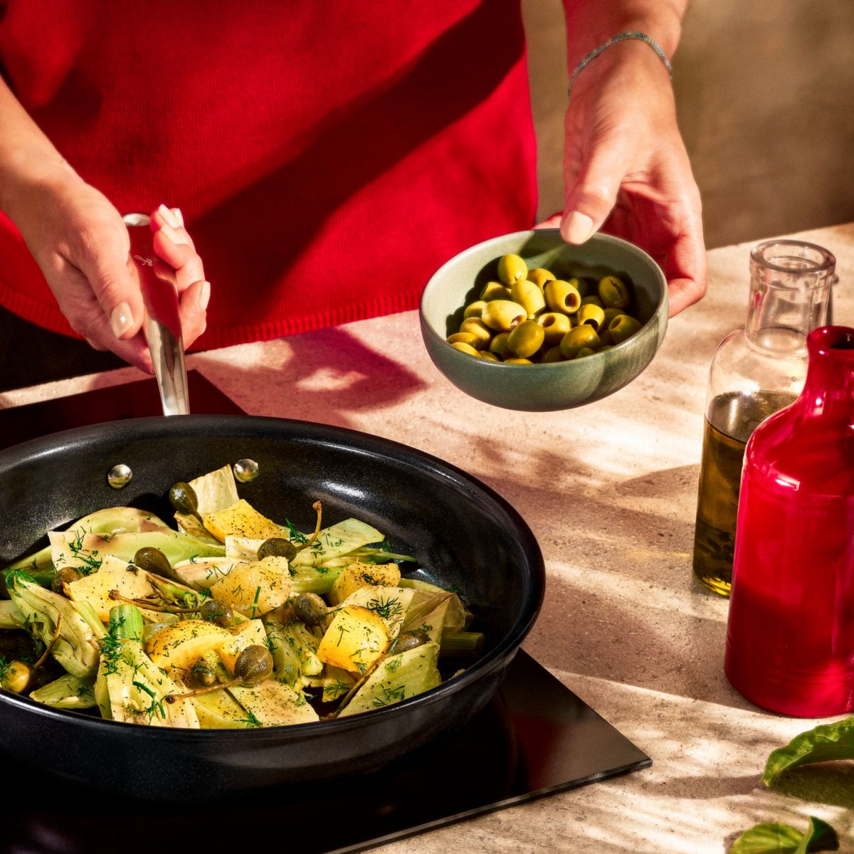 Lagostina Desideria, Padella Antiaderente 28 cm con Rivestimento Titanio Antigraffio, Cottura Rapida e Uniforme, Tecnologia Thermo-Signal, Adatta a Tu - 6