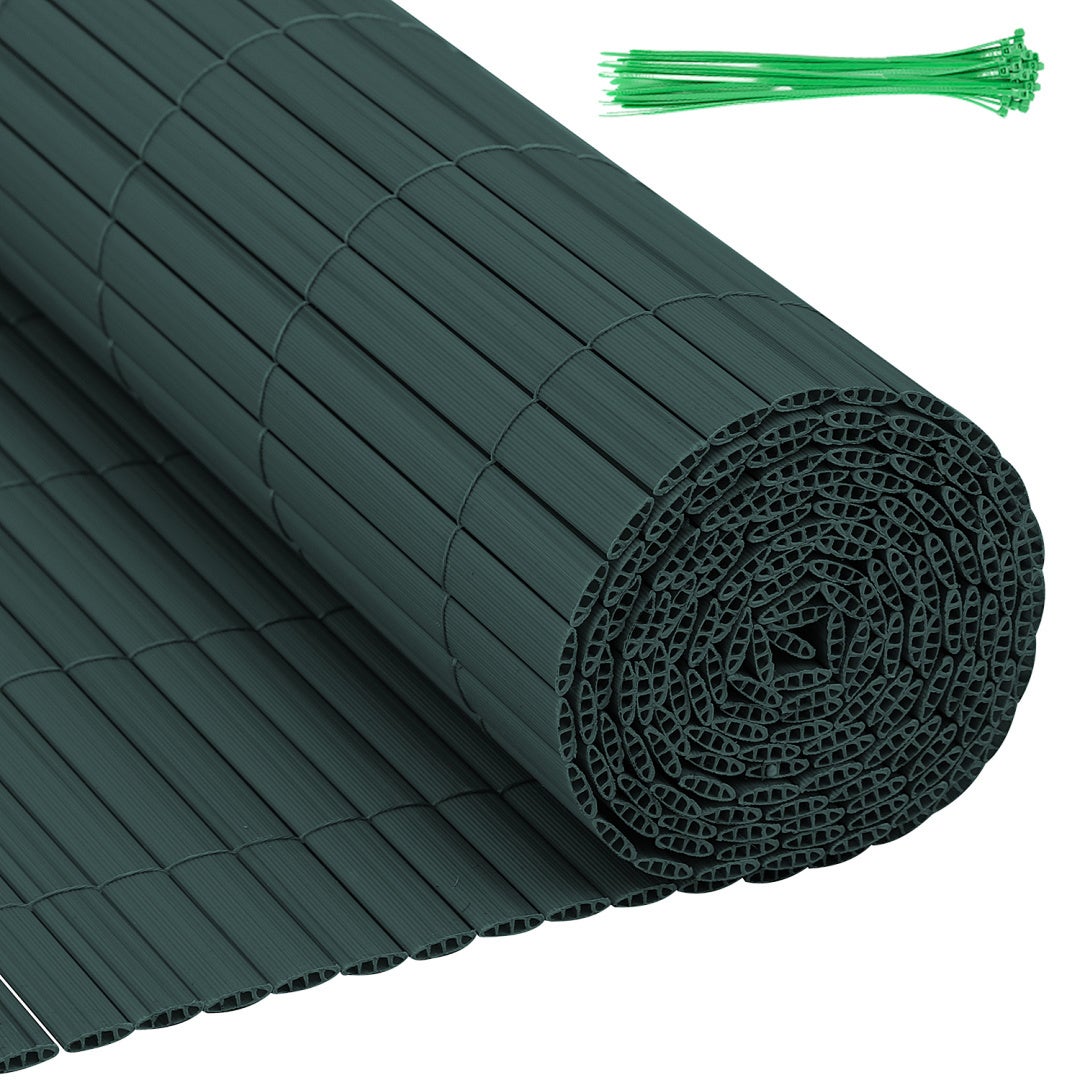 Mata PVC do użytku zewnętrznego – Ochrona przed wiatrem i promieniami UV, łatwa w czyszczeniu Zielony 80 x 300cm