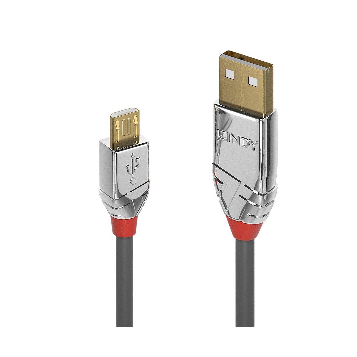 Lindy 36652 câble USB 2 m USB 2.0 USB A Micro-USB B Gris | Leroy Merlin