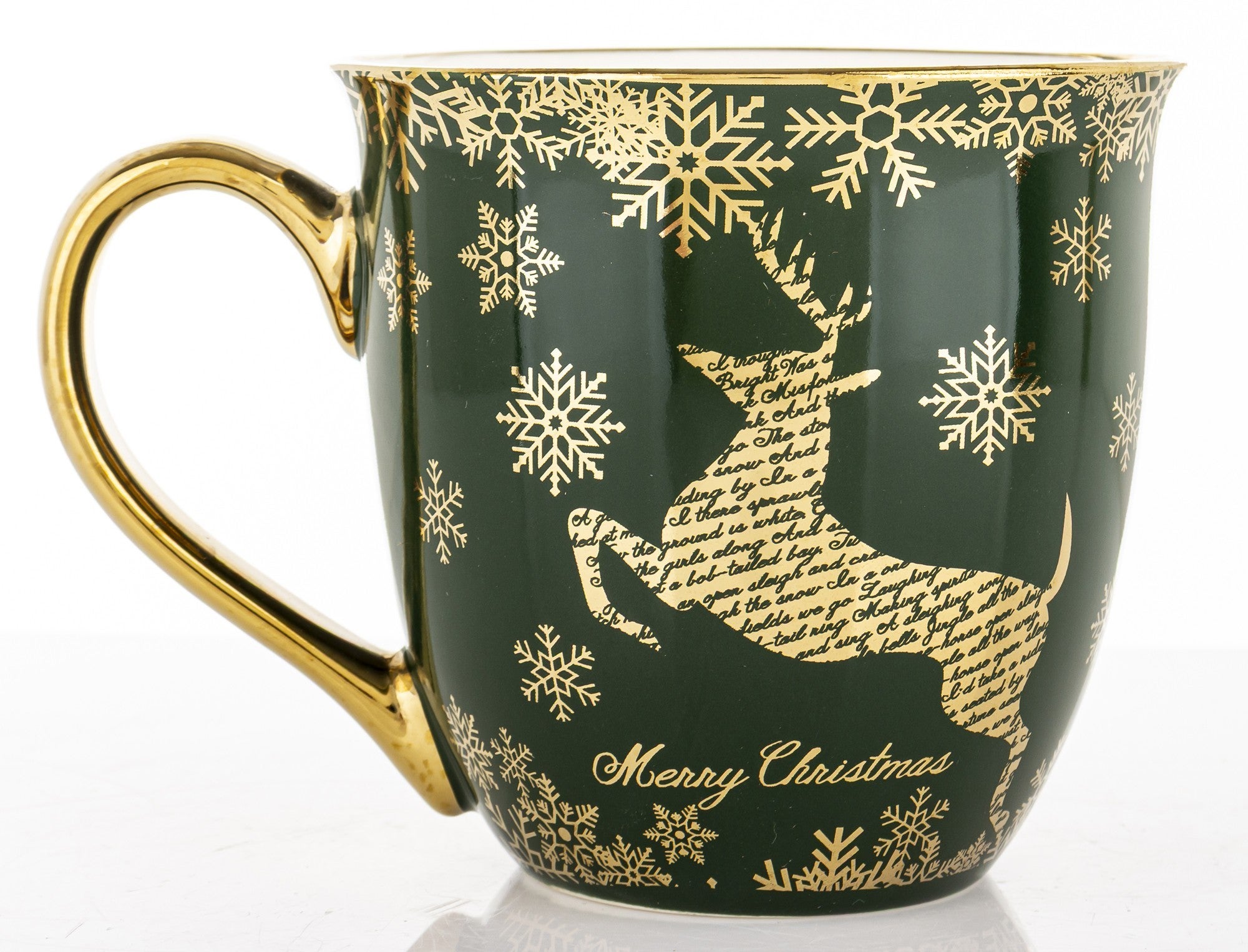 Kubek porcelanowy 11x15x11,5 cm IRMINA 560 ml zielony - 4