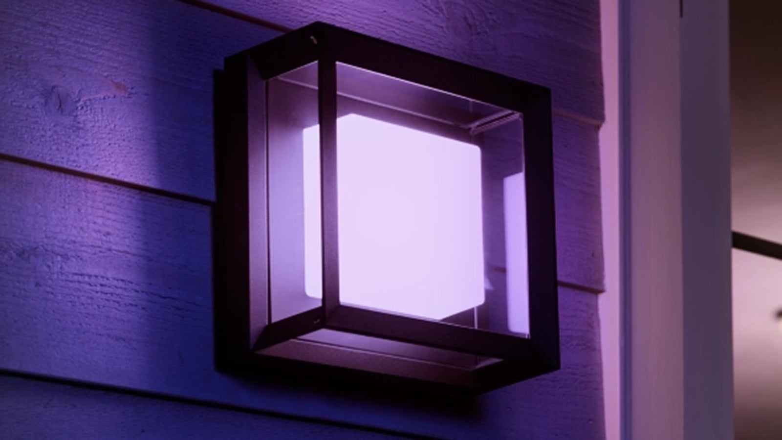 Lampada da parete per esterni Philips Hue White & Color ECONIC in alluminio nero, compatibile con Alexa, Google Assistant e Apple HomeKit. - 8