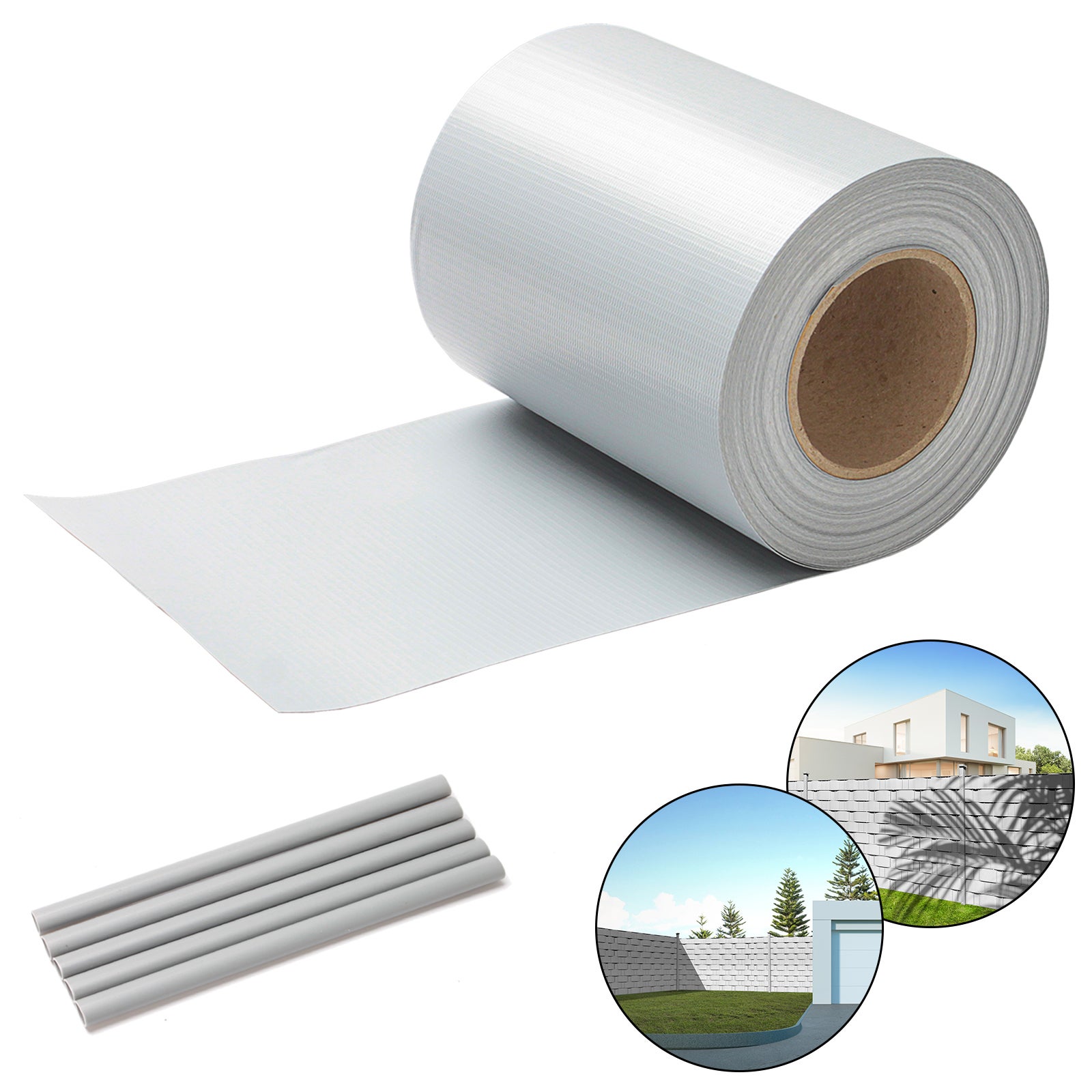 4x70m Garden Privacy Screen PVC Breeze View Wind Breaker Reed Cane and ...