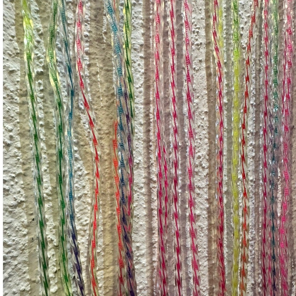 Rideau anti-moustiques en résine avec support en pvc pour l'extérieur et l'intérieur - Dimensions 140x240 cm - 4