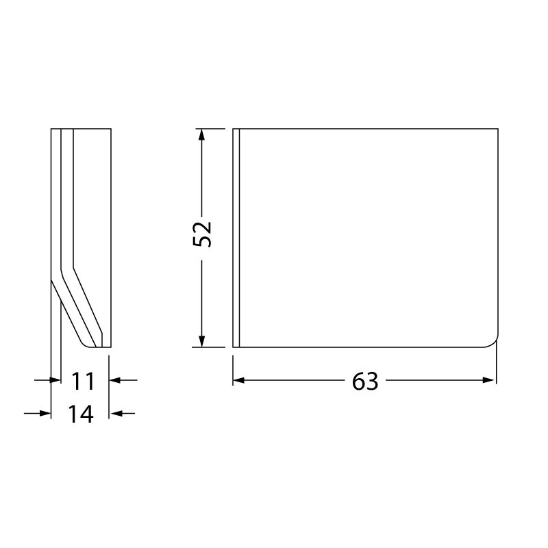 Cache pour support extra plat - Sens : Droite - CAMAR - 2
