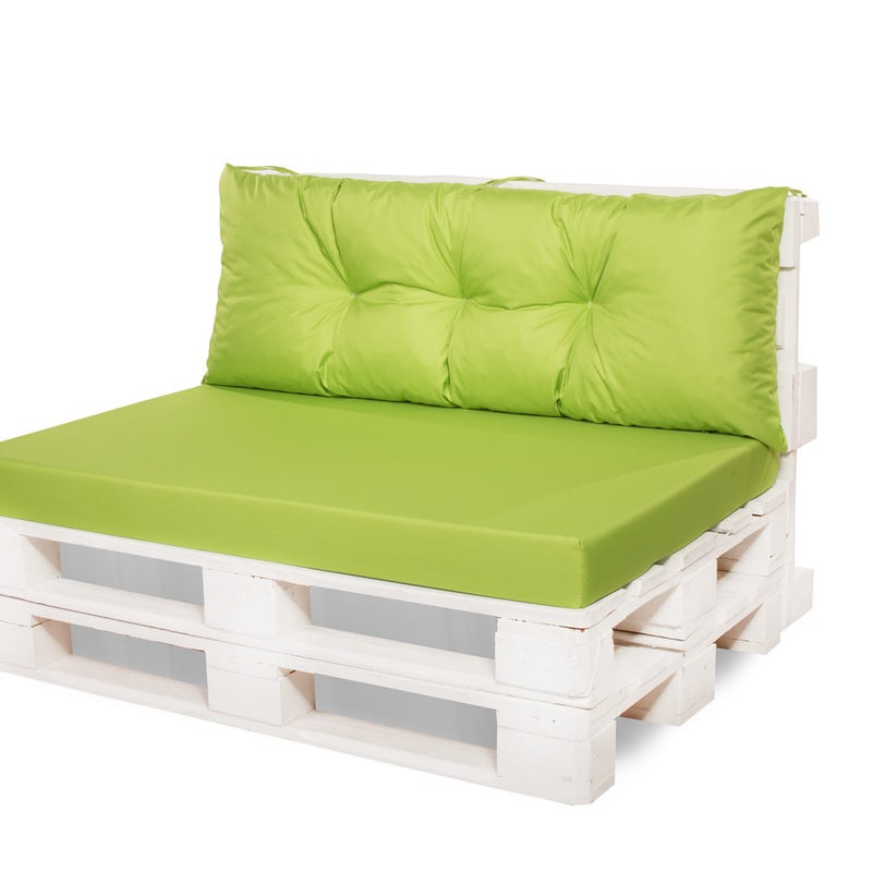 Poduszka ogrodowa na paletę 120x60x50cm poduszka na meble ogrodowe limonka, poduszka na balkon taras, poducha ogrodowa na meble z palet