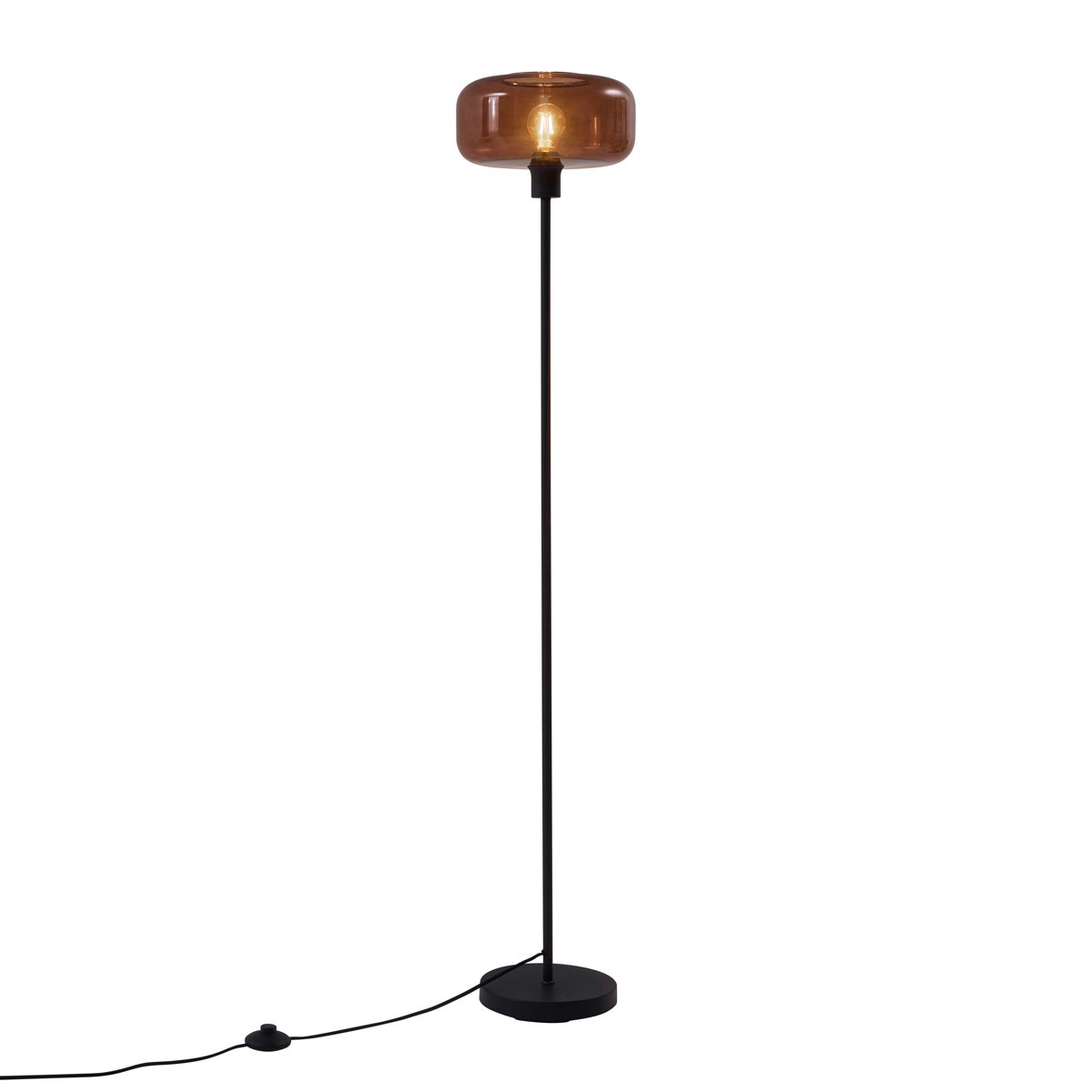 Lampadaire bizle - 1 lumière - H 146 cm - Bronze - Rétro - Éclairage intérieur - Salon I Chambre I Cuisine I Salle à manger