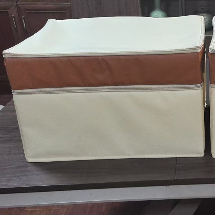 Set di 2 grandi scatole di stoccaggio con coperchio - Doppio strato - Per vestiti, piumini e altro, 70 x 50 x 40 cm - 8