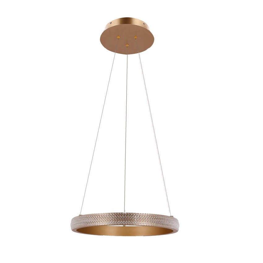 Lampa wisząca Hashim LED 22W Neutralna biel 1600lm złoto-przezroczysta wym: 115 x 40 x 40 cm Candellux