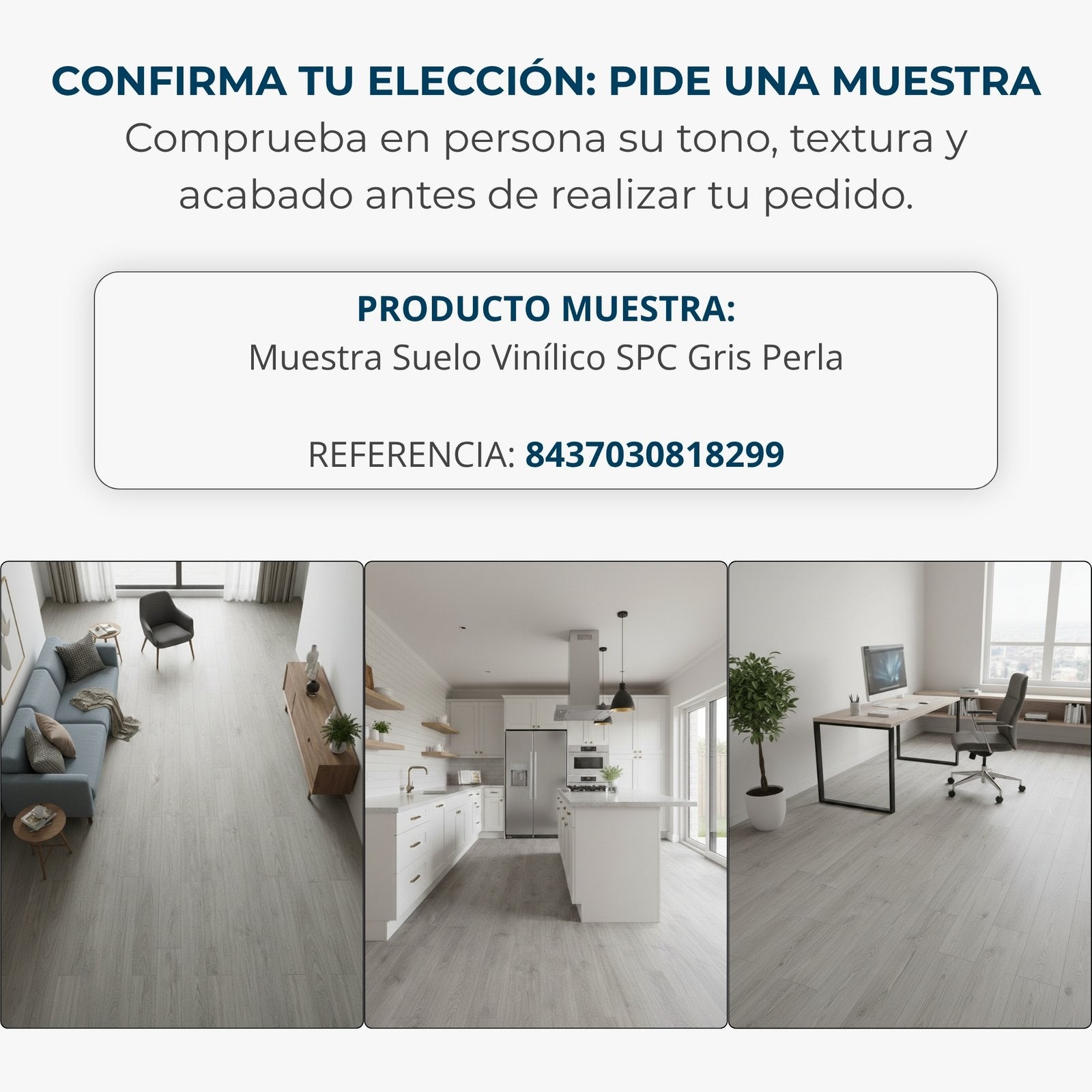 Suelo vinílico SPC clic Extrem 5 mm efecto madera Gris Perla ISOVEX (2,21 m²) - 8