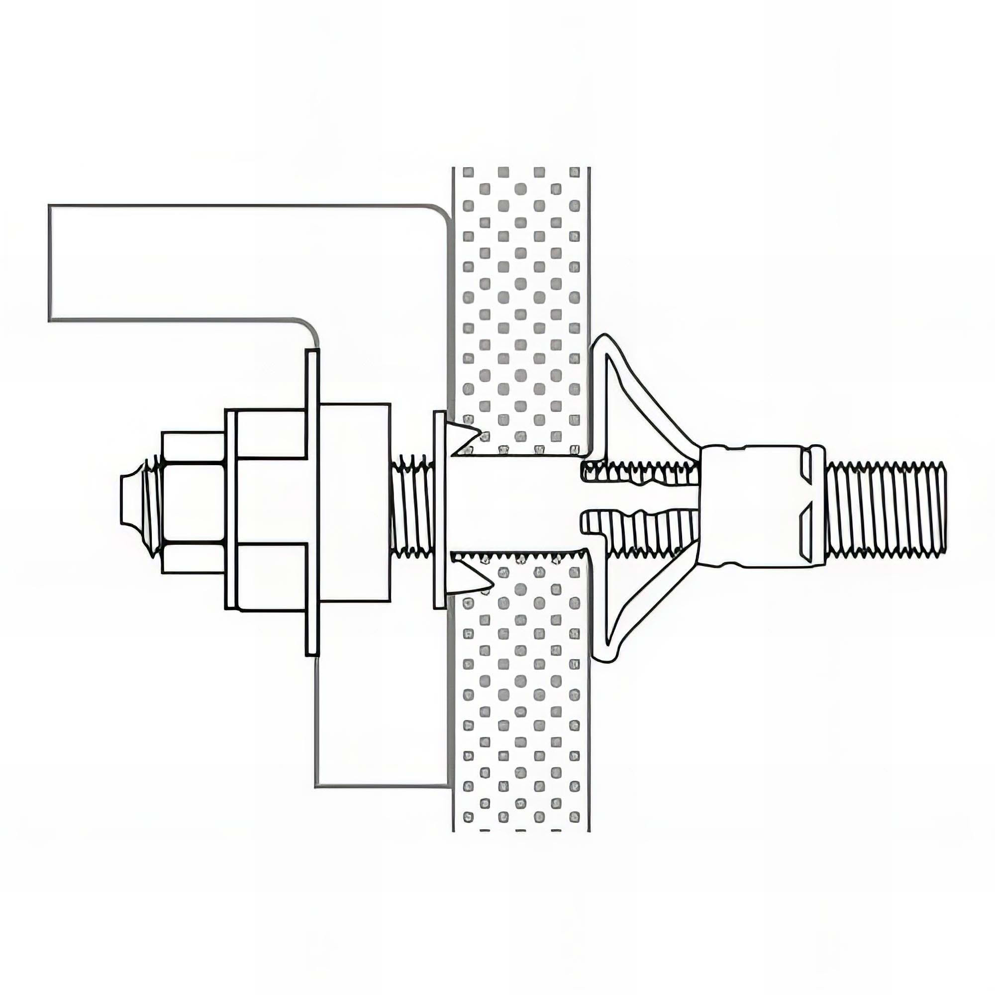 Kit de fixation lavabo cloisons creuses FS300 M8x55mm - 3