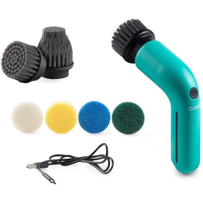 Brosse De Nettoyage Sans Fil Rotative 360° Pour Gril Et Cuisine - 2 Têtes Incluses