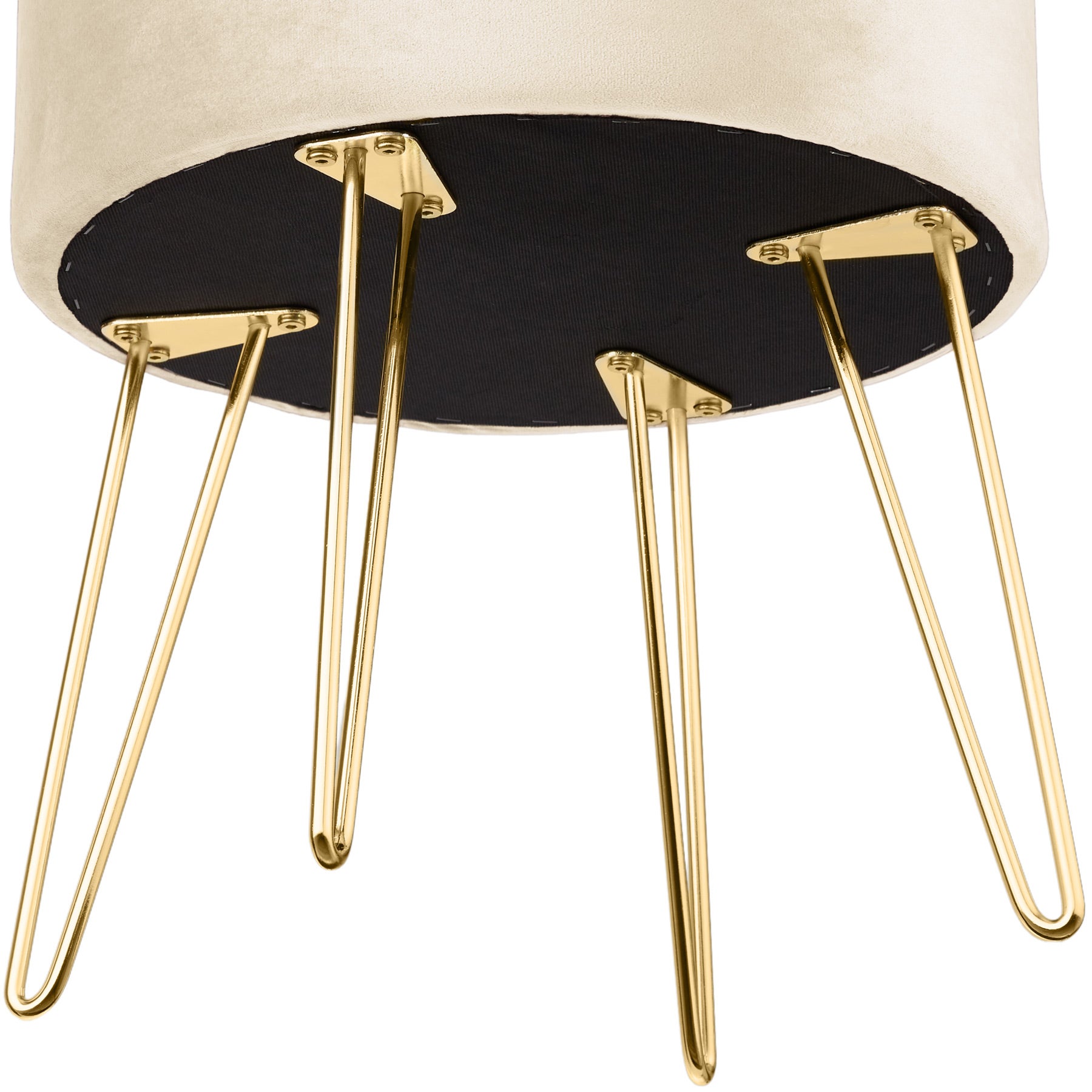 Tabouret avec espace de rangement en bois MDF aspect velours TECTAKE - 8