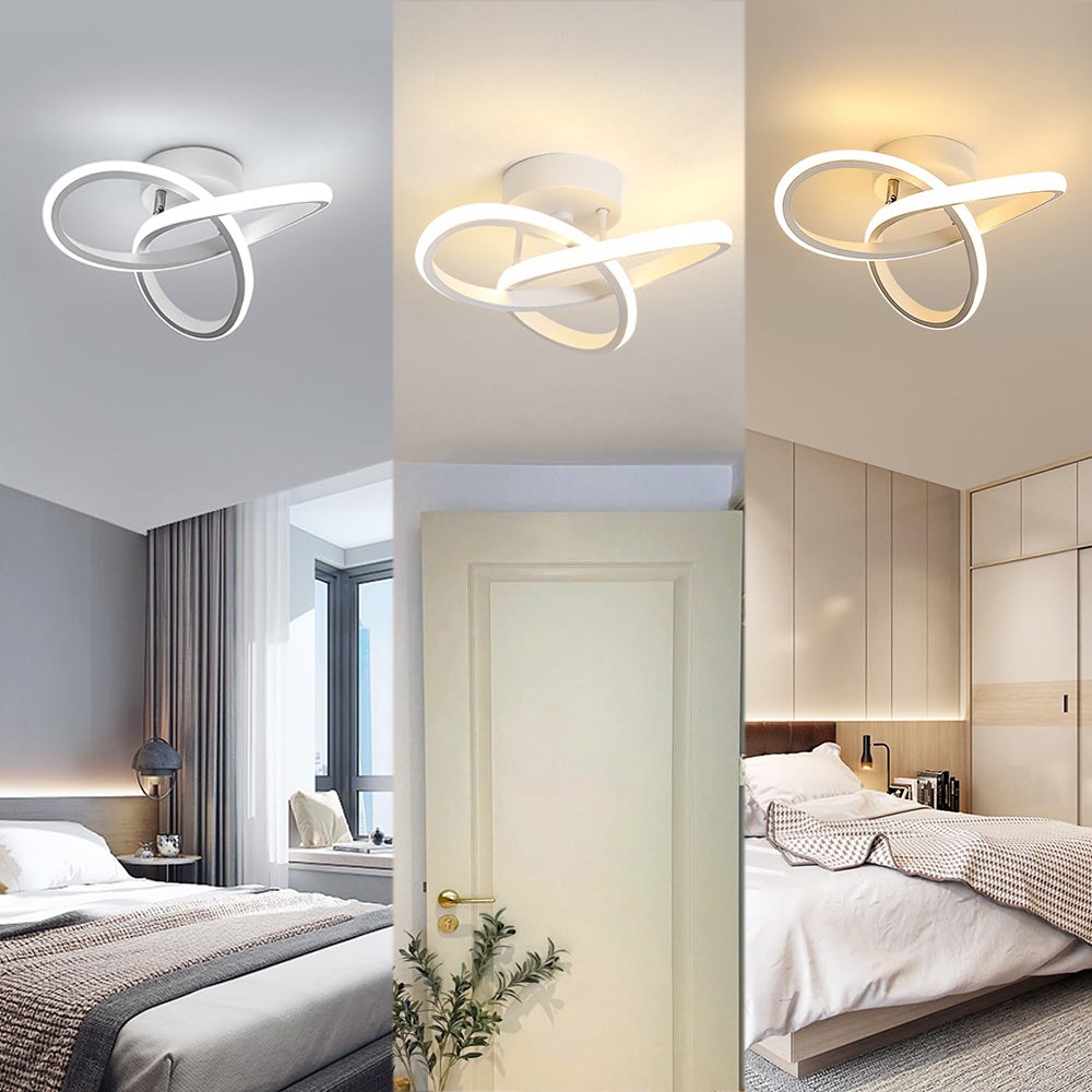 Plafoniera LED Rotonda 32W 2500lm Moderna,27*22*6cm Per Corridoio Camera Da Letto Cucina Soggiorno Bianco Freddo 6000k 90142383