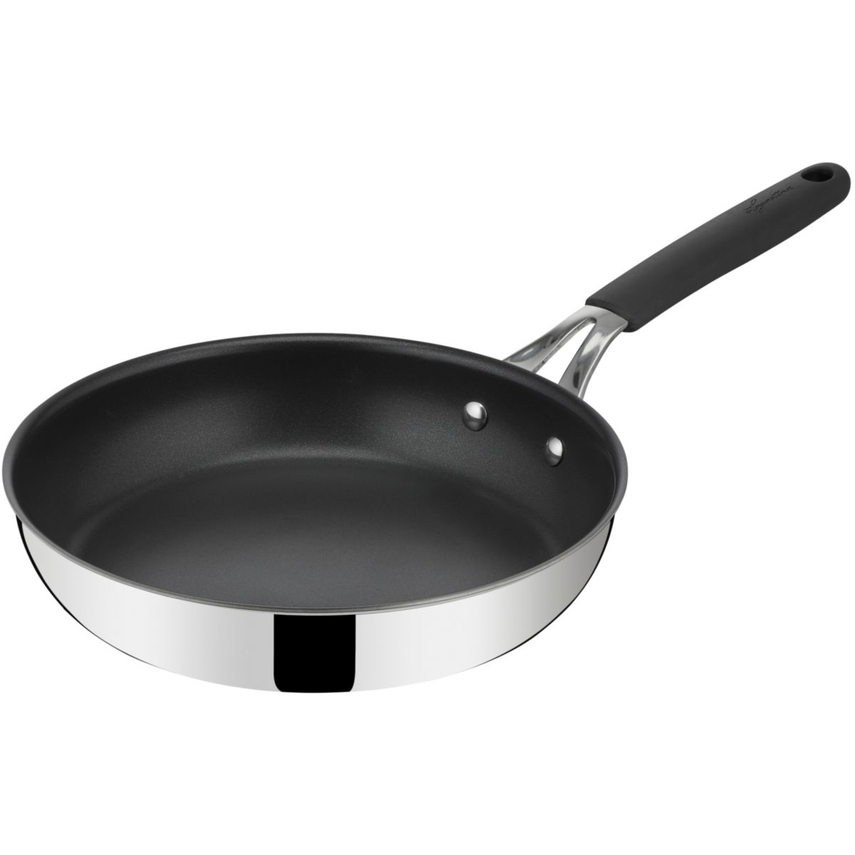Patelnia Lagostina Esperta Triply nieprzywierająca 28 cm inox/czarny