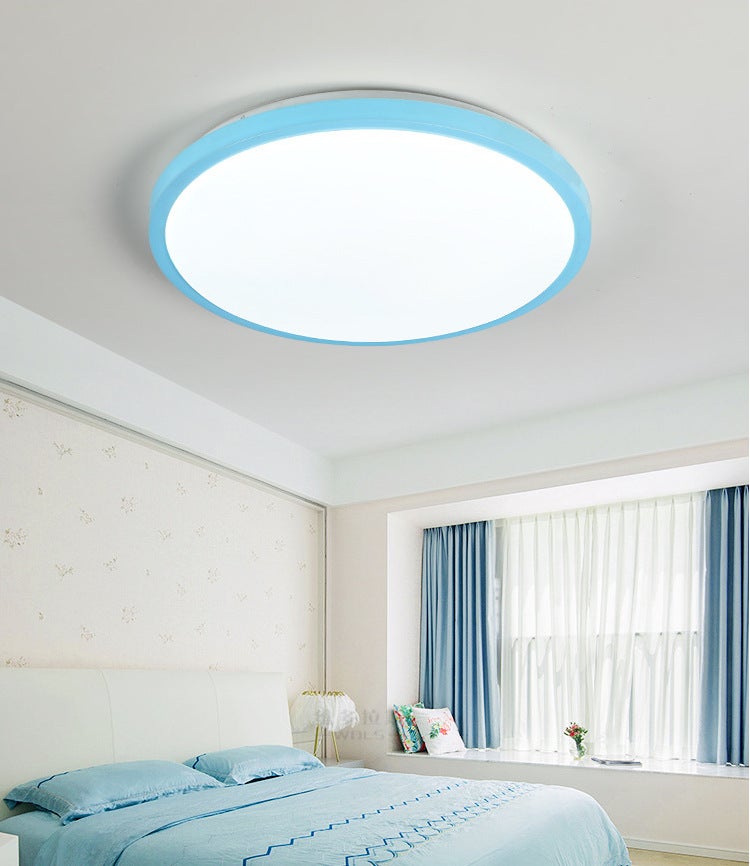Lampa sufitowa LED ściemnialna lampa sufitowa z pilotem okrągła lampa sufitowa lampa sufitowa do łazienki sypialni salonu kuchni korytarza niebieska