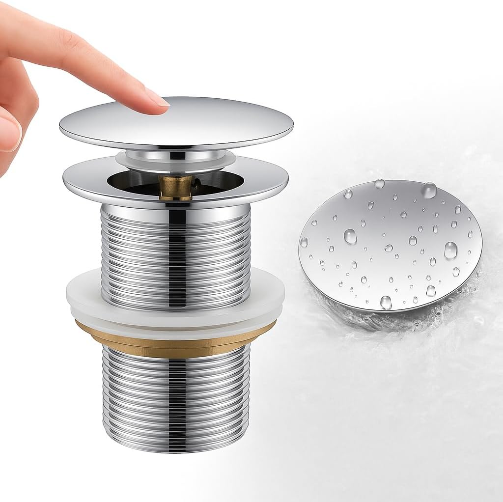 Tappo di scarico per vasca da bagno Tappo di scarico pop-up universale Tappo di scarico per vasca da bagno antiruggine Tappo per vasca da bagno Tappo per vasca da bagno Filtro per