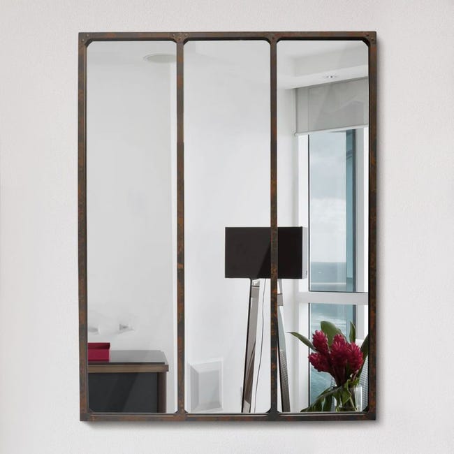 Miroir en bois Kira effet chêne clair l.40 x H.140cm Ornami Miroir en bois Kira effet chêne clair l.40 x H.140cm Ornami